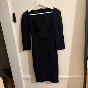 Betty Blue - Black Midi Dress - Elegant & Classic
